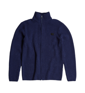 G-Star Double Collar Knitted Jacket navy