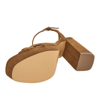 Pepe Jeans Sandlias Lenny Bow castanhas -Altura do salto 10cm