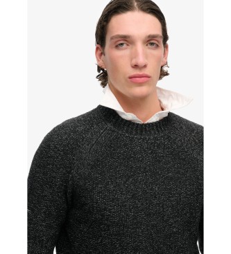 Superdry Thick black raglan jumper 