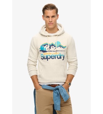 Superdry Great Outdoors grafisk huvtrja beige