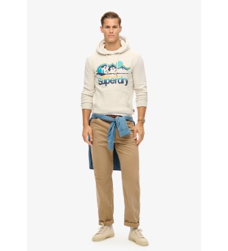 Superdry Casaco com capuz grfico Great Outdoors bege