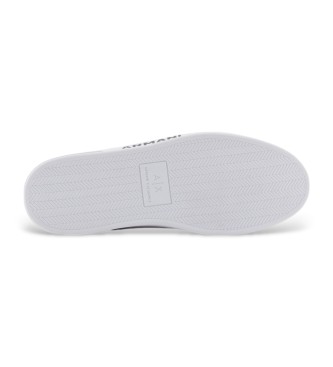 Armani Exchange Leather trainers with logo on the sole white