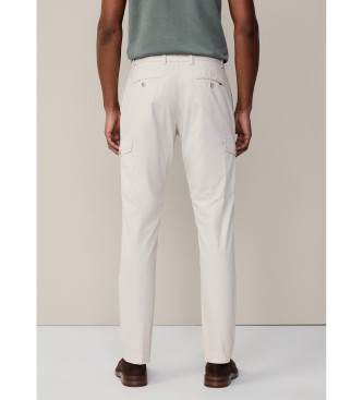 Hackett London Cargohose Canvas beige