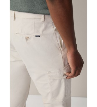 Hackett London Cargohose Canvas beige