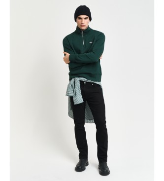 Gant Felpa con mezza zip Shield verde