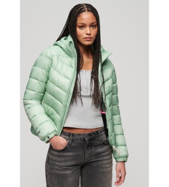 Superdry Fuji gewatteerd jack met capuchon groen