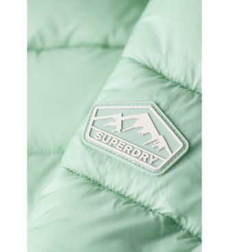 Superdry Casaco acolchoado com capuz Fuji verde