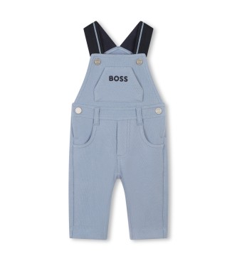 BOSS Slabbetje en beugel overall met verstelbare bandjes blauw grijs