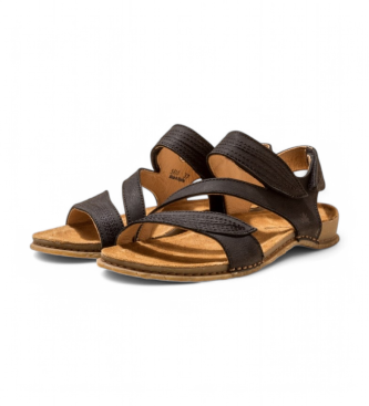 El Naturalista Leren sandalen N5810 Panglao zwart 