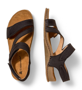 El Naturalista Leren sandalen N5810 Panglao zwart 