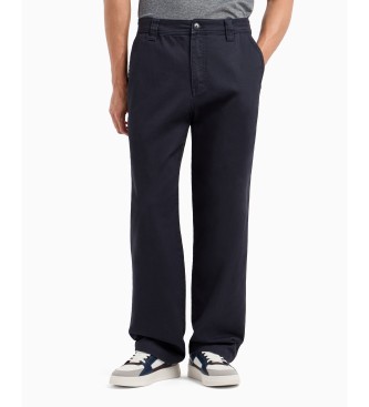 Armani Exchange Marineblaue Twill-Hose