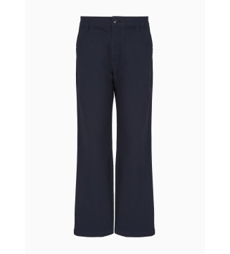 Armani Exchange Marineblaue Twill-Hose