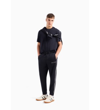 Armani Exchange Pantalon de jogging en polaire marine