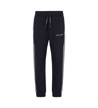 Armani Exchange Pantalon de jogging en polaire marine