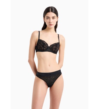 Emporio Armani Eternal Lace Bra Black