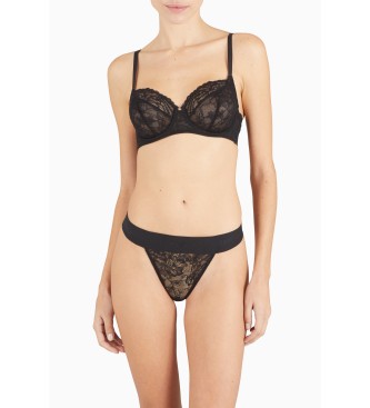 Emporio Armani Eternal Lace Bra Black