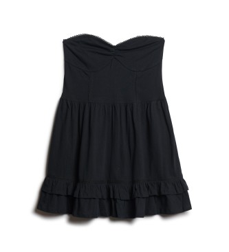 Superdry Minivestido bandeau de encaje de los aos 50 negro