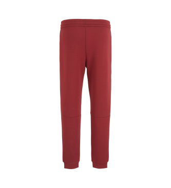 EA7 Pantalon de survtement Premium Shield bordeaux en viscose extensible