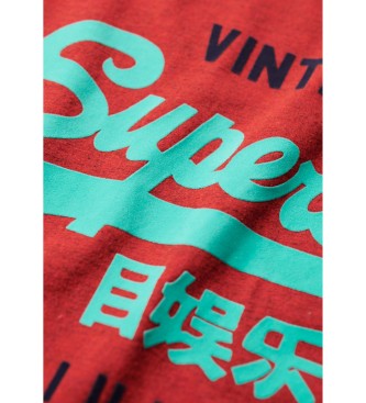 Superdry T-shirt avec logo Duo Vintage rouge