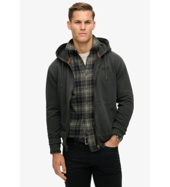 Superdry Prana jopa s kapuco z zadrgo in logotipom Essential black