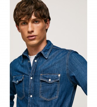 Pepe Jeans Hammond blauw overhemd