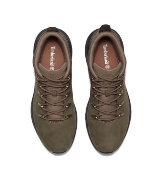 Timberland Sprint Trekker - Baskets  lacets en cuir  mi-hauteur vert fonc