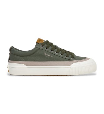 Pepe Jeans Zapatillas de piel Ben Wash verde