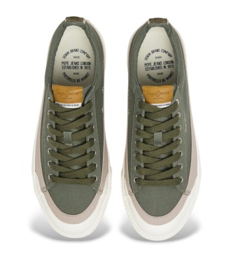 Pepe Jeans Zapatillas de piel Ben Wash verde