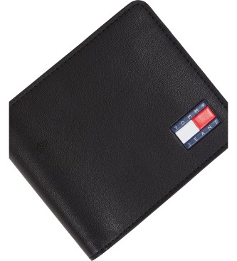 Tommy Hilfiger Heritage Leder Portemonnaie Schwarz