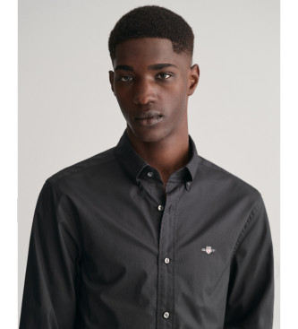 Gant Camisa de popelina clsica Slim Fit negro