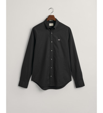 Gant Poplin-skjorte Slim Fit klassisk skjorte sort