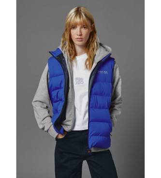 Red Bull Racing x Pepe Jeans Unisex gewatteerd vest met capuchon blauw