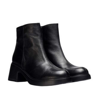 Wonders Rubi Leather Ankle Boots black