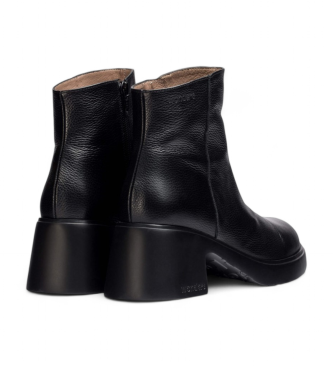 Wonders Rubi Leather Ankle Boots black