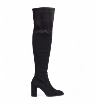 Wonders Botas mosqueteras de piel Auster negro 