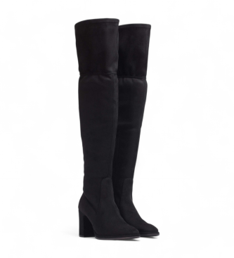 Wonders Botas mosqueteras de piel Auster negro 