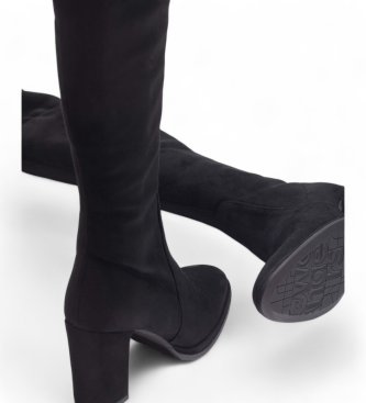 Wonders Auster black leather knee high boots 