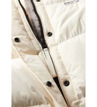 Superdry Sport quilted short jacket off-white