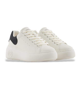 Armani Exchange White logo trainers