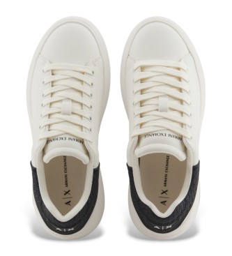 Armani Exchange White logo trainers