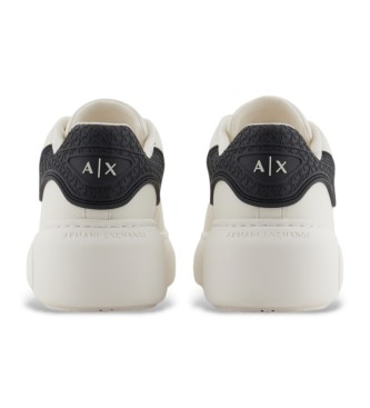 Armani Exchange White logo trainers