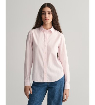 Gant Hemd Regular Fit rosa gestreiftes Popeline-Hemd