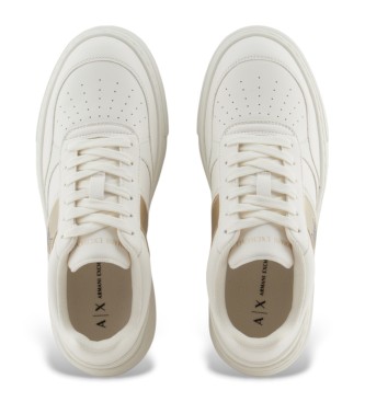 Armani Exchange White platform trainers