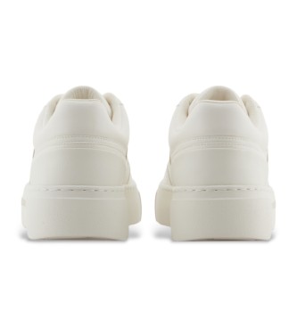 Armani Exchange White platform trainers