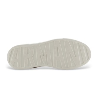 Armani Exchange White platform trainers