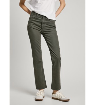 Pepe Jeans Pantaloni 5 tasche in cotone elasticizzato verde Tessa