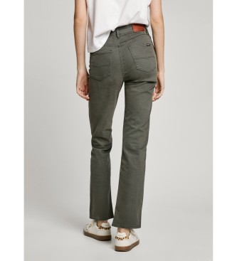 Pepe Jeans Pantaloni 5 tasche in cotone elasticizzato verde Tessa