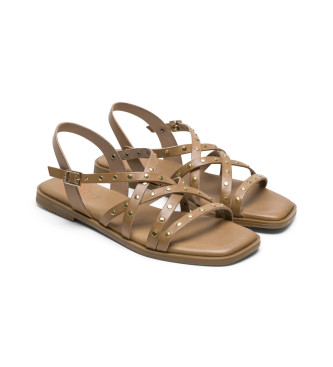 Porronet Sandalias planas con tachuelas Victoria taupe