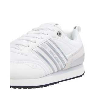 Pepe Jeans Sneakers Dublin Half in pelle bianca
