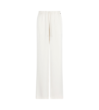 Armani Exchange Pantaln de pierna ancha blanco crudo